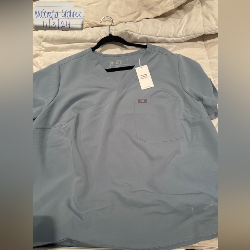 Light blue figs scrubs